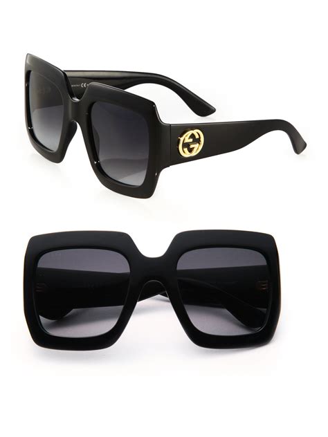 gucci fork square sunglasses|gucci black oversized square sunglasses.